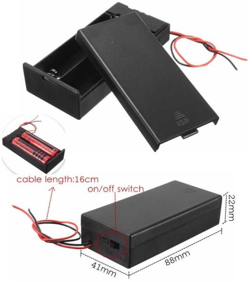 Battery Holder with ON/OFF Switch for 18650 Cell