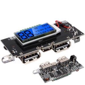 Dual USB 5V 1A 2.1A Power Bank Charging Module Circuit with Digital