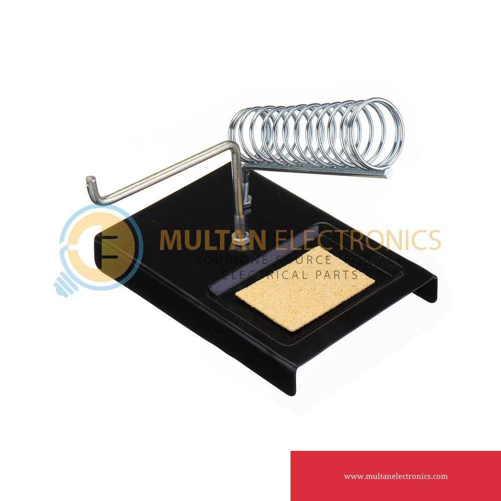 Rectangular Base Metallic Soldering Iron Stand With Sponge Foam