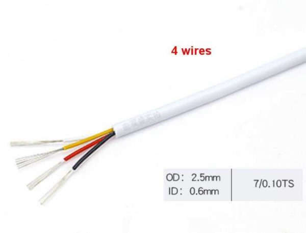 Small Multi-Core Wire 4 Core Signal Copper Wire 30AWG PVC Sheathed Cable Non-Printing Wire