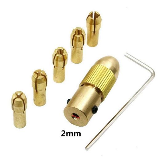 2mm Mini Drill Chuck dc motor Mini Drill Chuck with Extra Five Collets for DC DIY Motor