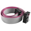 10pin Socket data cable wire Socket IDC cable FC-10P JTAG 48CM AVR 2.54mm