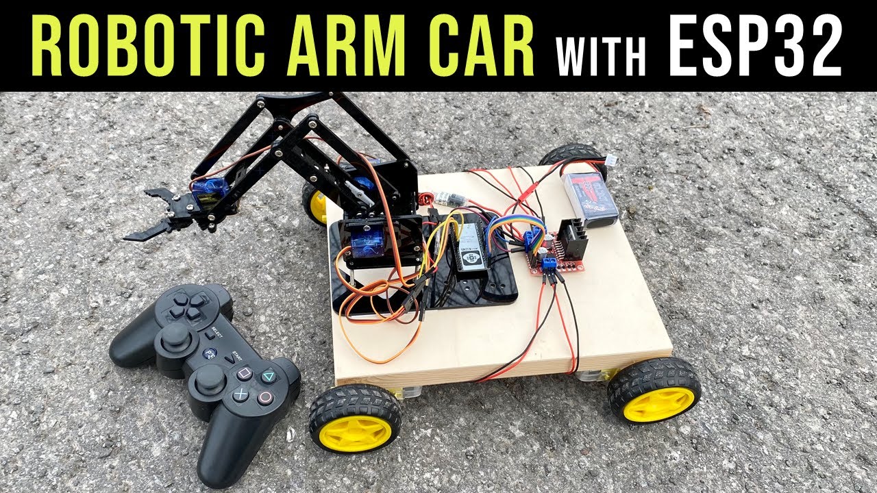 Joystick Robot Servo Arduino ESP32-Based Robotic Arm Car